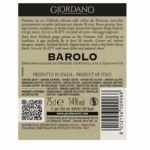 Barolo DOCG Giordano 750ml - Image 2