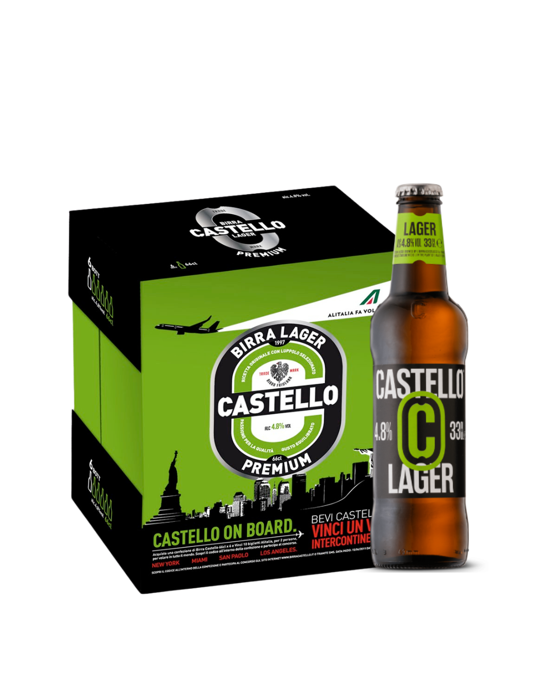 Cerveza Birra IL CASTELLO lager 24 X 330 ML